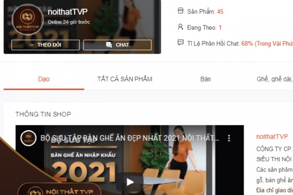 Hướng dẫn mua bàn ghế ăn qua shopee