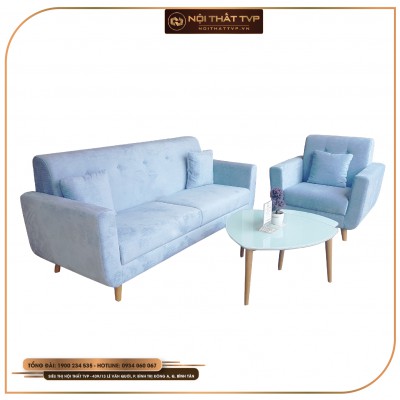 Sofa bộ Len bọc vải thời trang, khung gỗ TVP - B12 