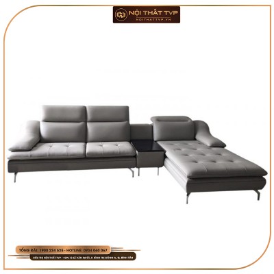 Sofa góc Lazio bọc da cao cấp, khung gỗ TVP - G18